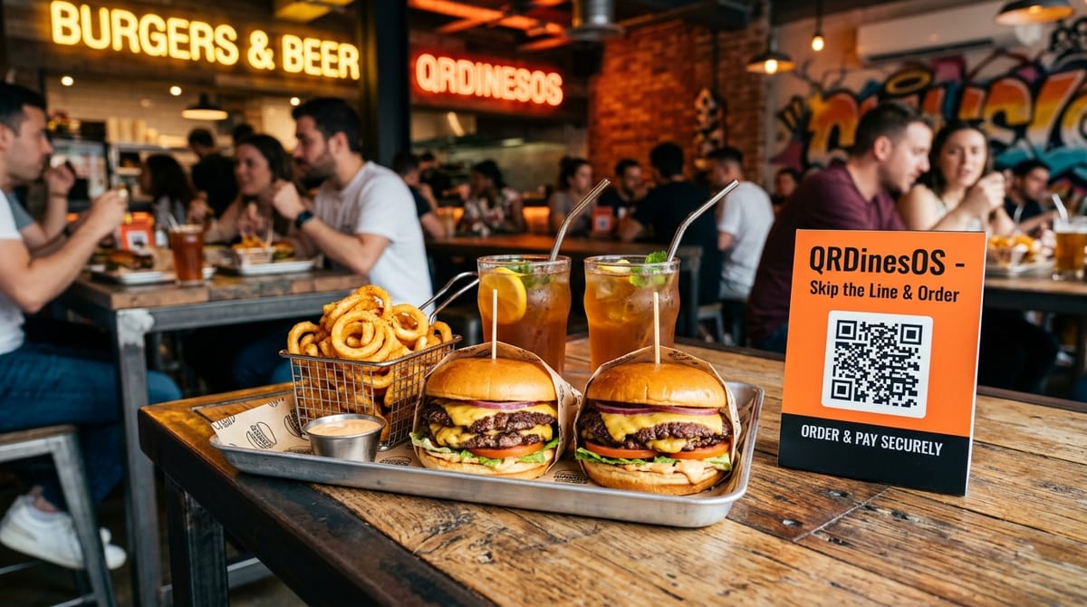 Busy Indian fast casual burger kitchen packing direct customer orders without aggregator commission